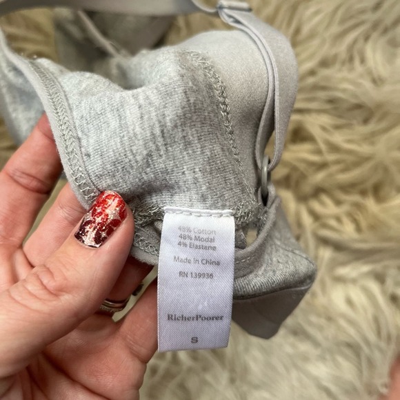 Richer Poorer Heather Grey Classic Bralette S - Picture 5 of 6